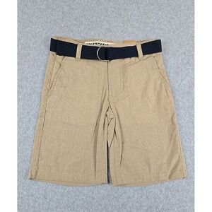 Distortion Short Boys Size 4 Chino Shorts with Belt Bermuda Khaki NWT
